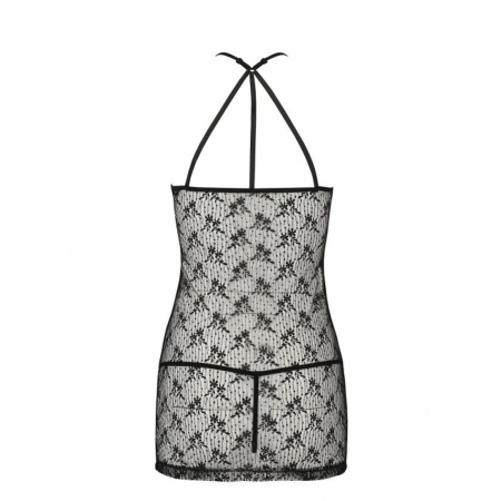 Напівпрозора сорочка Passion AZALIA CHEMISE L/XL, black - фото №6