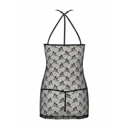 Напівпрозора сорочка Passion AZALIA CHEMISE S/M, black - - фото №6