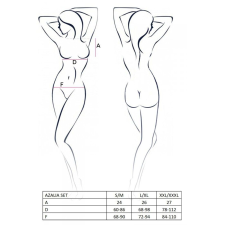 Еротичний комплект Passion AZALIA SET L/XL, black - фото №7