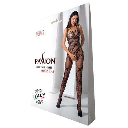 Ажурний бодістокінг з інтимними вирізами Passion BS076 black №6