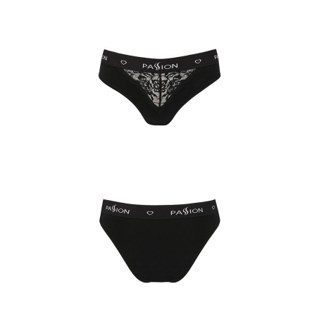Трусики з широкою гумкою і мереживом Passion PS001 PANTIES M, black №5