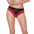 Трусики з широкою гумкою і мереживом Passion PS001 PANTIES M, red-black - фото