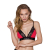 Еластичний топ з мереживом Passion PS001 TOP M, red-black 