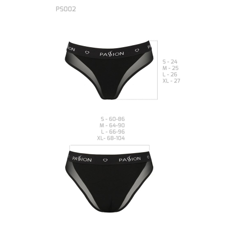 Трусики з прозорою вставкою Passion PS002 PANTIES M, black №6