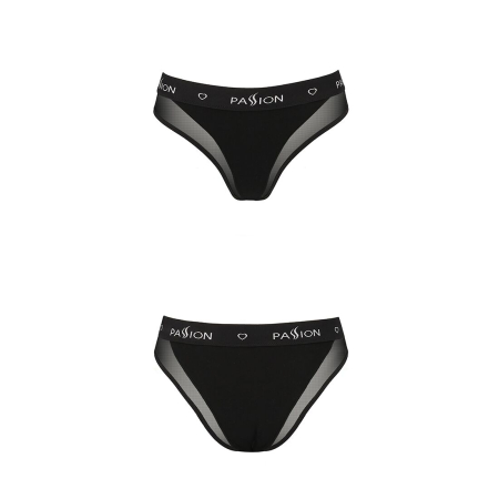Трусики з прозорою вставкою Passion PS002 PANTIES M, black №5