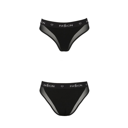 Трусики з прозорою вставкою Passion PS002 PANTIES S, black - фото №5