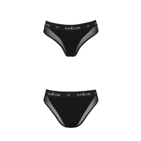 Трусики з прозорою вставкою Passion PS002 PANTIES XL, black №5