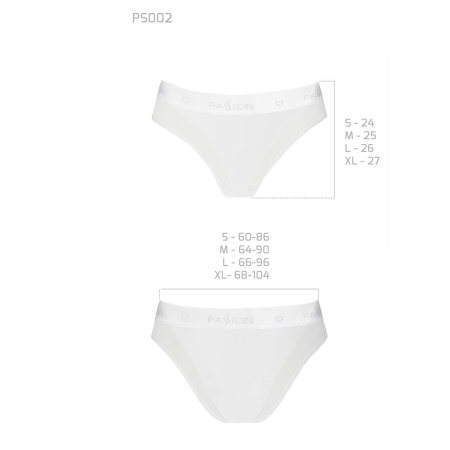 Трусики з прозорою вставкою Passion PS002 PANTIES L, white - фото №5