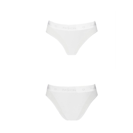 Трусики з прозорою вставкою Passion PS002 PANTIES L, white - фото №4