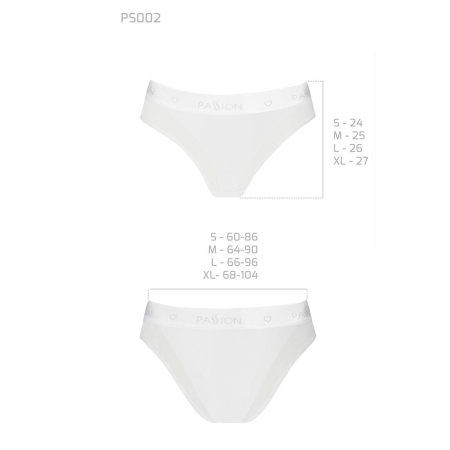 Трусики з прозорою вставкою Passion PS002 PANTIES XL, white - фото №5