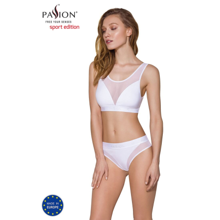 Топ з прозорою вставкою Passion PS002 TOP L, white - фото №2