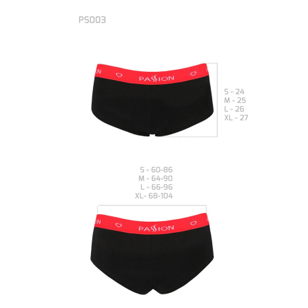 Трусики-шортики Passion PS003 PANTIES S, black - фото №6