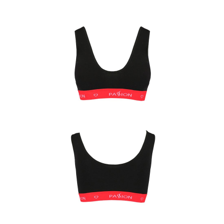 Спортивний топ на широких бретелях Passion PS003 TOP S, black - фото №5