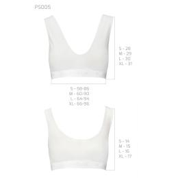 Спортивний топ з еластичної бавовни Passion PS005 TOP M, white - - фото №6