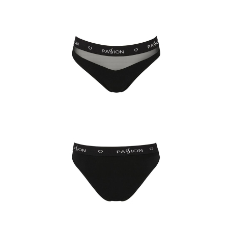 Трусики з прозорою вставкою Passion PS006 PANTIES L, black №5
