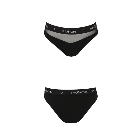 Трусики з прозорою вставкою Passion PS006 PANTIES S, black №5