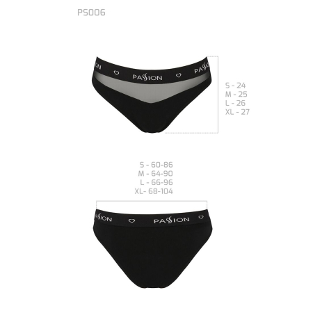 Трусики з прозорою вставкою Passion PS006 PANTIES S, black №6