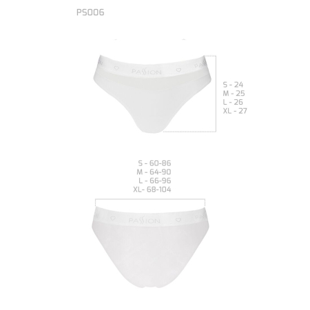 Трусики з прозорою вставкою Passion PS006 PANTIES L, white - фото №5