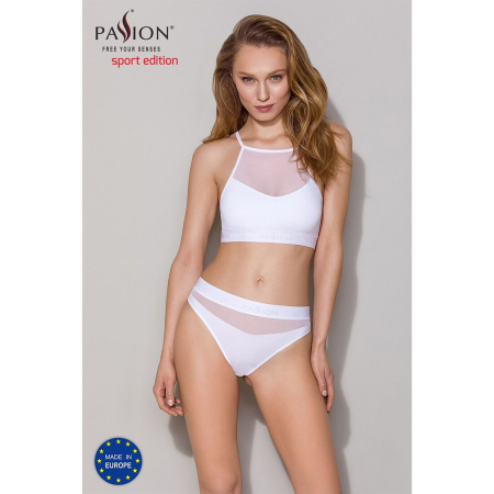 Трусики з прозорою вставкою Passion PS006 PANTIES M, white №3