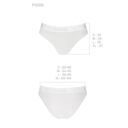 Трусики з прозорою вставкою Passion PS006 PANTIES M, white №5