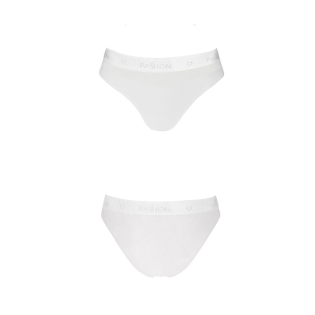 Трусики з прозорою вставкою Passion PS006 PANTIES XL, white - фото №4