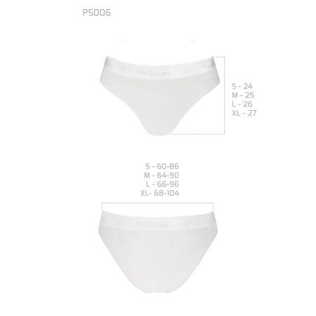 Трусики з прозорою вставкою Passion PS006 PANTIES XL, white - фото №5