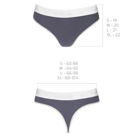 Спортивні трусики-стрінги Passion PS007 PANTIES dark grey, L - фото №3