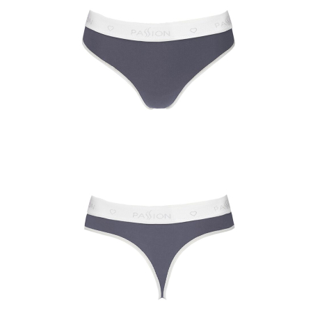 Спортивні трусики-стрінги Passion PS007 PANTIES dark grey, L - фото №4