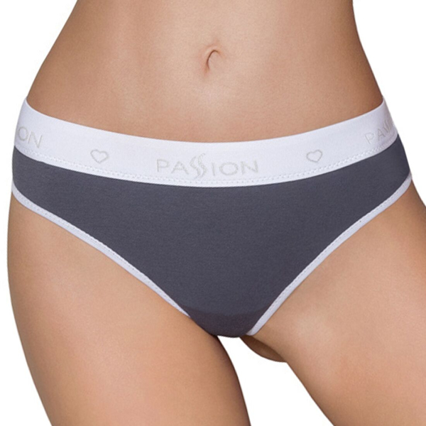 Спортивні трусики-стрінги Passion PS007 PANTIES dark grey, L - фото