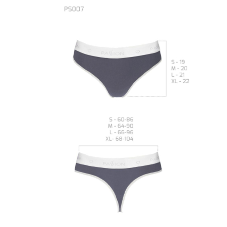 Спортивні трусики-стрінги Passion PS007 PANTIES M, dark grey - фото №5