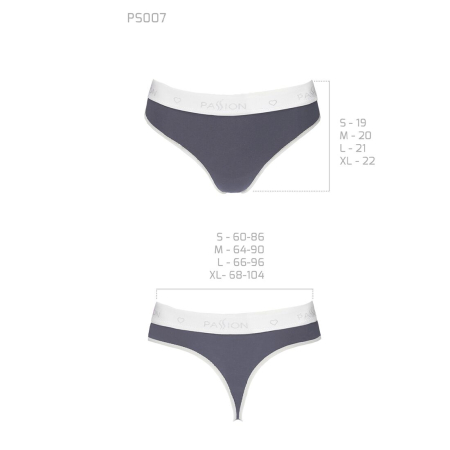 Спортивні трусики-стрінги Passion PS007 PANTIES S, dark grey - фото №5