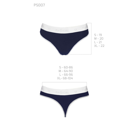Спортивні трусики-стрінги Passion PS007 PANTIES M, navy blue - фото №6