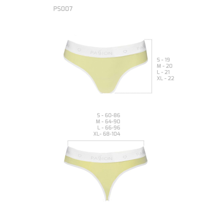 Спортивні трусики-стрінги Passion PS007 PANTIES M, yellow - фото №5