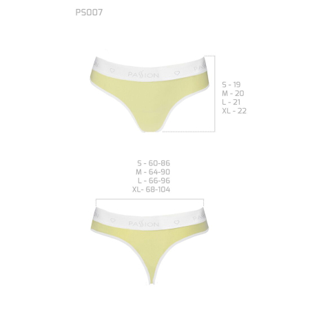 Спортивні трусики-стрінги Passion PS007 PANTIES S, yellow - фото №5