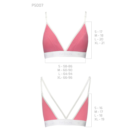 Спортивний топ з подвійними бретелями Passion PS007 TOP L, pink - фото №5
