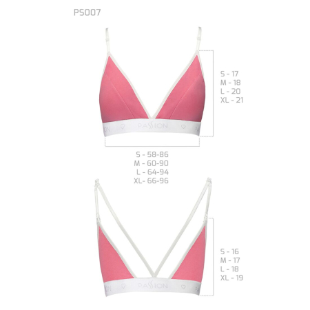 Спортивний топ з подвійними бретелями Passion PS007 TOP XL, pink - фото №5