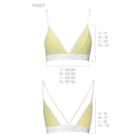 Спортивний топ з подвійними бретелями Passion PS007 TOP L, yellow - фото №5