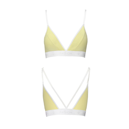 Спортивний топ з подвійними бретелями Passion PS007 TOP L, yellow - фото №4