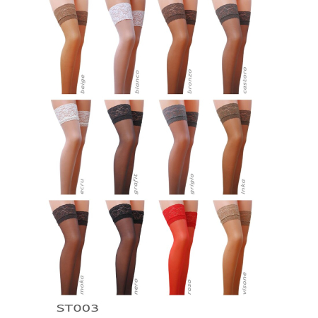 Графітові панчохи на ажурній силіконовій резинці Passion ST003 3/4 grafit №4