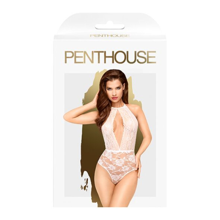 Боді з глибоким декольте та високими трусиками Penthouse - Toxic Powder White M/L - фото №3