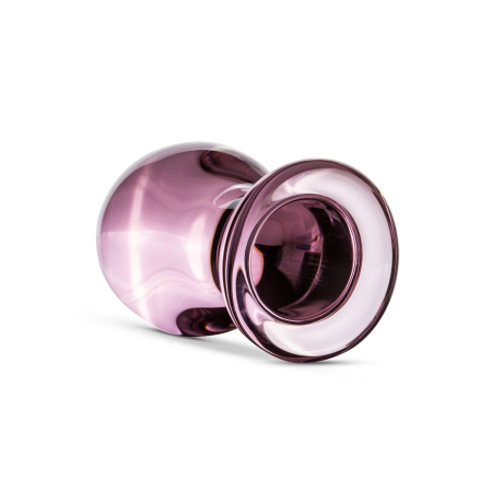 Рожева анальна пробка зі скла Gildo Pink Glass Buttplug №2