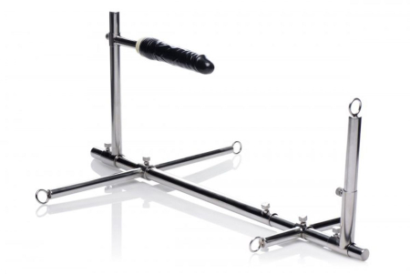 Конструкція для фіксації з фалоімітатором Imprisoned Metal Stockade with Dildo - фото №2