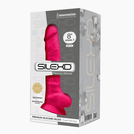 Фалоімітатор SilexD Vetus Pink (MODEL 1 size 8in), двошаровий, силікон + Silexpan, діаметр 4,2см - фото №3