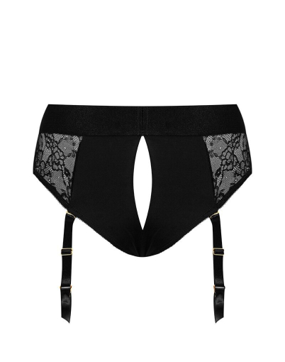 Мереживні труси для страпону з підв'язками для панчох Strap-On-Me DIVA HARNESS - M - фото №4