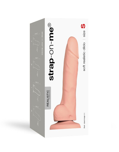 Реалістичний фалоімітатор Strap-On-Me SOFT REALISTIC DILDO Vanilla - Size S - фото №3