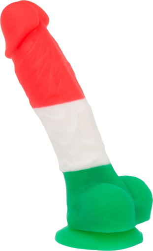 Кольоровий фалоімітатор ADDICTION - LEONARDO - 7 "- 3 COLOURS, 17,8 см, силікон, вібропуля в подарун - фото №3