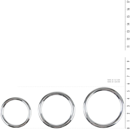 Набір ерекційних кілець Sinner Gear Unbendable – Cock/Ball Ring & Glans Ring Set - фото №3