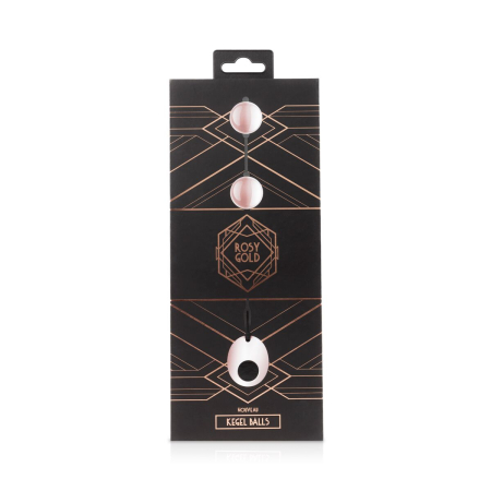 Металеві вагінальні кульки Rosy Gold - Nouveau Kegel Balls, маса 376 г, діаметр 2,8 см - фото №4