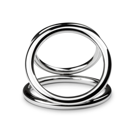 Потрійне ерекційне кільце Sinner Gear Unbendable – Triad Chamber Metal Cock and Ball Ring – Large - фото №3