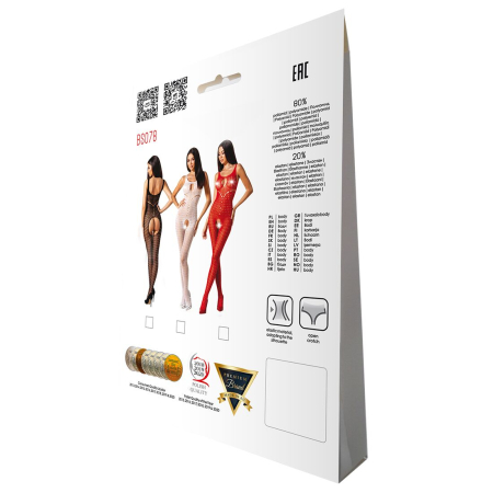 Бодістокінг з доступом до інтимних місць Passion BS078 white №5